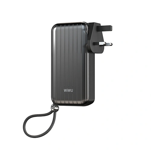 WiWU Trunk Power Bank 10000mah with built-in cable and Universal plug Power station for phone P030